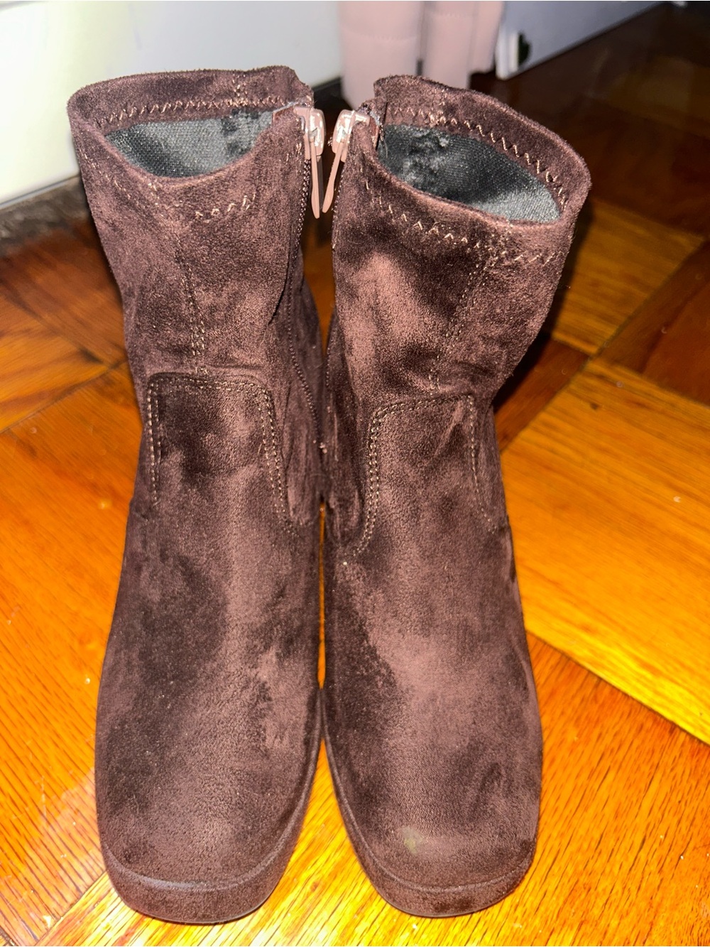 Brown Suede Ankle Boots